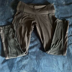 Lululemon Black Pinstriped Leggings